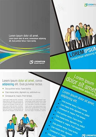 创意欧美商务画册矢量素材图片