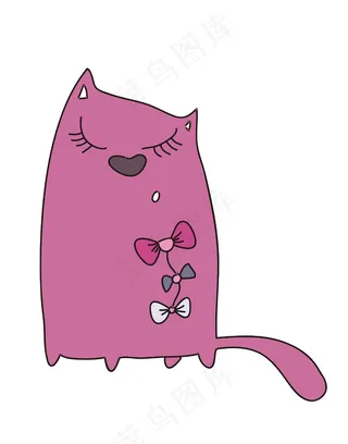卡通动物插画猫咪