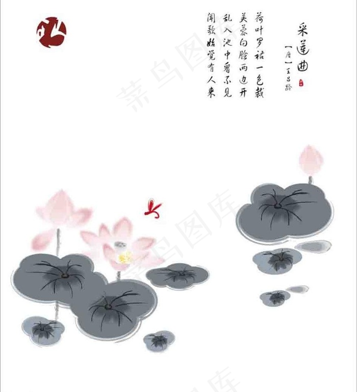 中国风背景墙图片cdr矢量模版下载