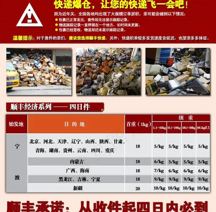 快递爆仓 淘宝模块图片psd模版下载