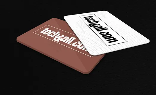 名片上下叠放效果图psd素材