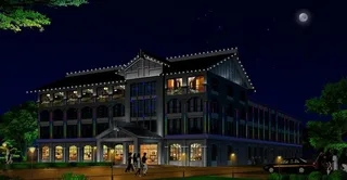 荷花宾馆夜景flash动画效果图图...