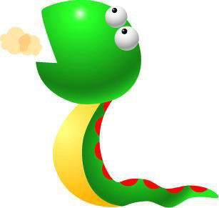 卡通动物蛇PSD素材