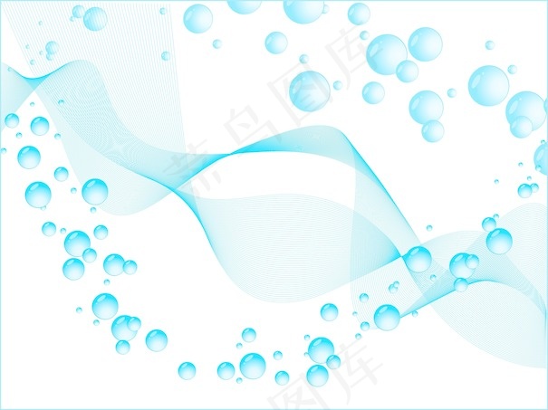 蓝色泡泡eps,ai矢量模版下载