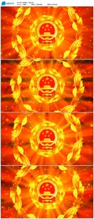 八一警徽高清背景视频素材