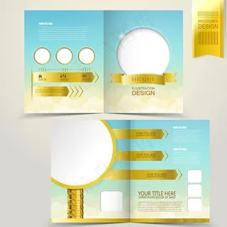 时尚商务 金融折页图片