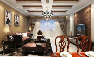 简欧客厅效果图图片