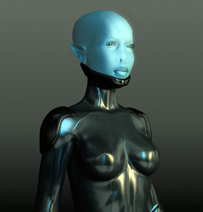 Blue Alien Girl蓝色...