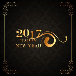 黄金新年复古背景