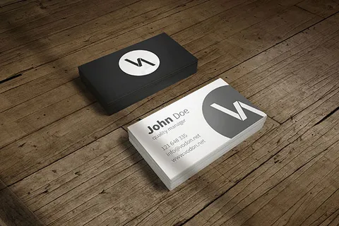 时尚黑白名片设计