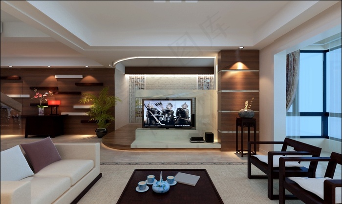 电视背景墙装修设计效果图