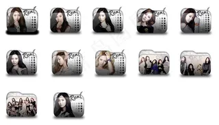 美女文件夹图标素材