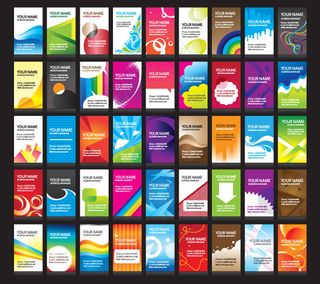 炫彩名片背景设计矢量素材