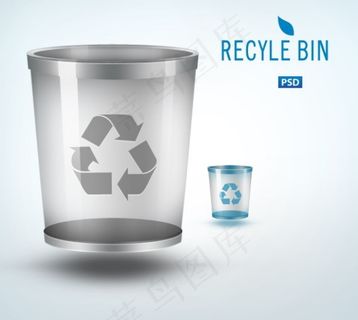 环保垃圾桶psd素材
