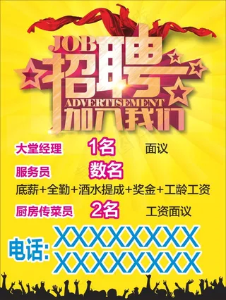 招聘写真招聘海报