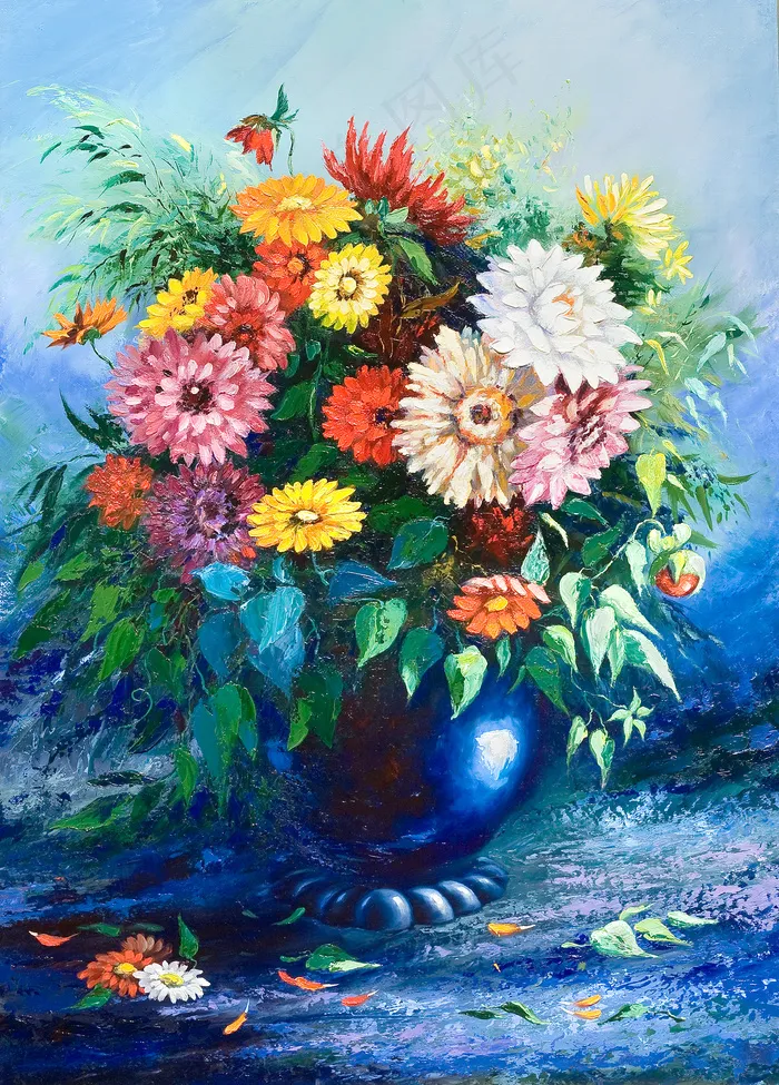 花卉油画图片