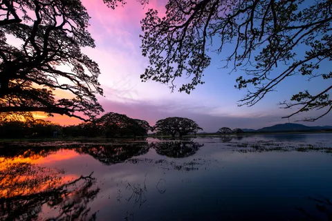黄昏湖泊风景摄影 黄昏湖泊风景摄影