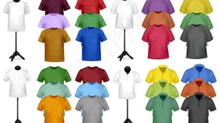 半袖t恤模板矢量素材