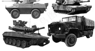 军用 车辆 坦克 装 甲车 笔刷图...