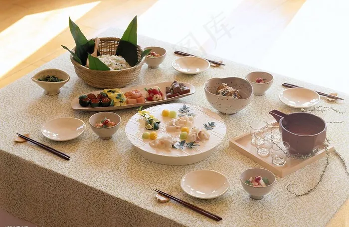 丰盛饭桌图片
