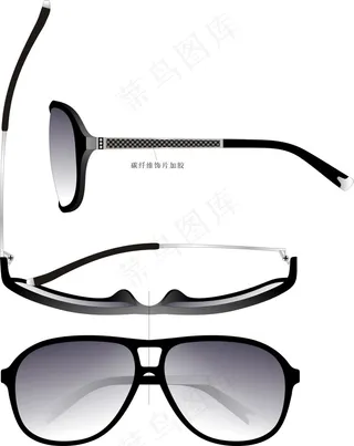 黑色中性款太阳镜