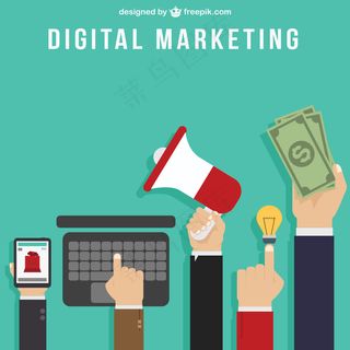 数字营销的卡通