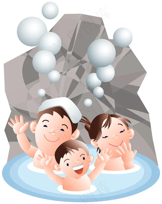 泡溫泉eps,ai矢量模版下载