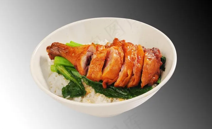 香辣烤腿饭图片