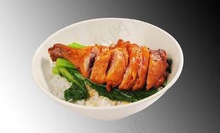 香辣烤腿饭图片