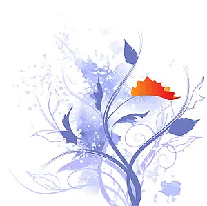 时尚柔美的植物图案矢量素材ai矢量模版下载
