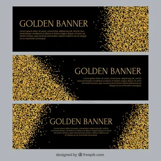 用五彩纸屑金色旗帜