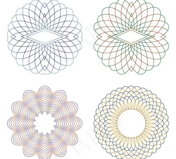 欧式防伪花纹图片eps,ai矢量模版下载