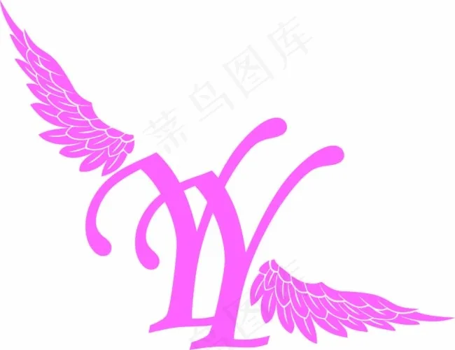 婚礼字母翅膀ai矢量模版下载