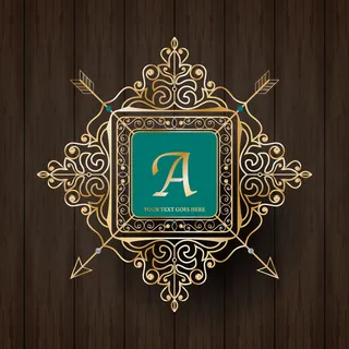 奢华的金色字母标识模板