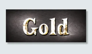 GOLD土豪金字体金色英文字体PS...