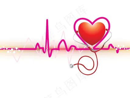 向量的医疗心脏跳动的背景