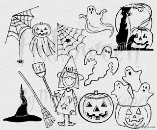 万圣节幽灵鬼怪自定义形状