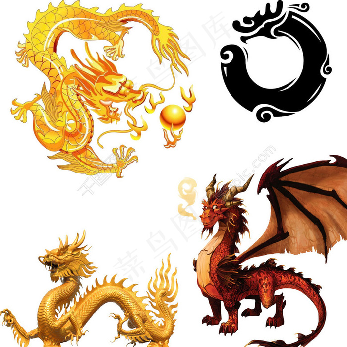 龙动物图片素材PSD分层文件
