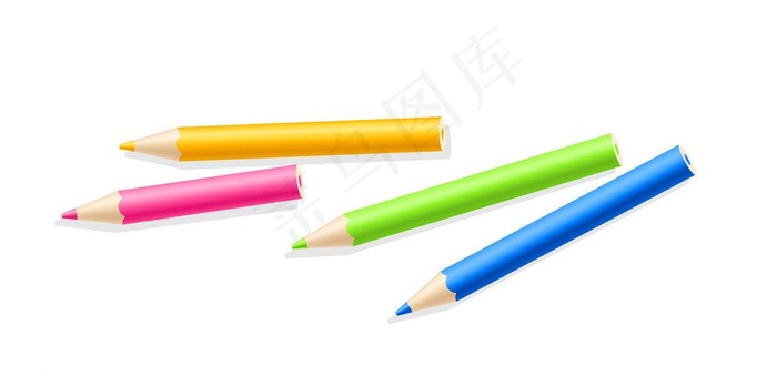 矢量彩色铅笔图片ai矢量模版下载