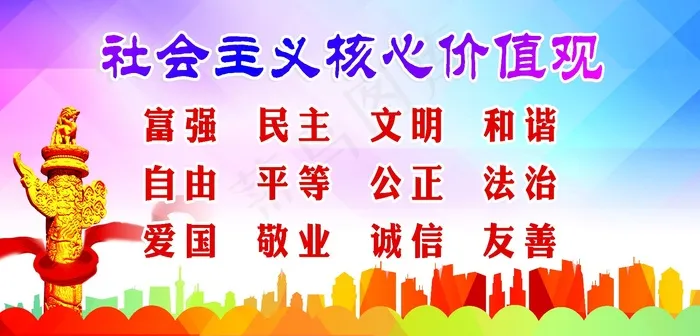 *核心价值观cdr矢量模版下载