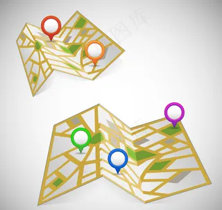 2款三折页街景地图