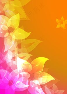 彩虹花朵背景矢量