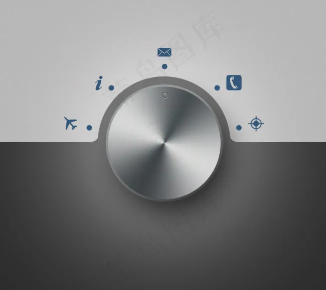 金属旋钮psd模版下载