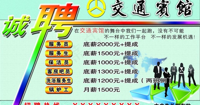 招聘海报图片psd模版下载