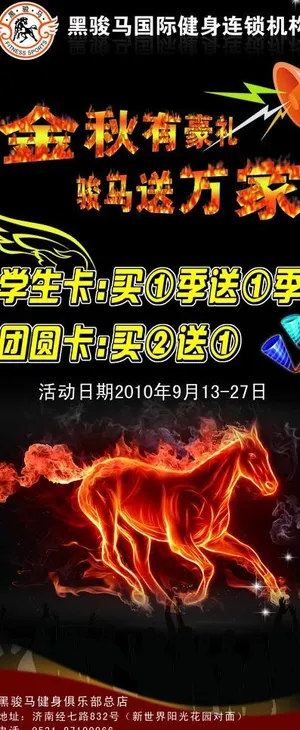 黑骏马展架图片