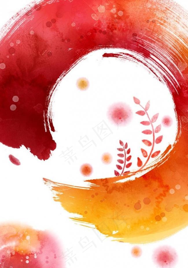 写意手绘花卉底纹图片