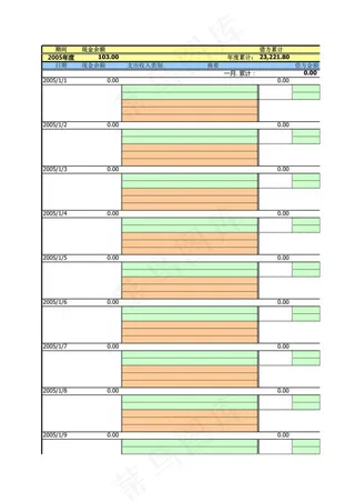 家庭财务年模板1.01-实例 20...