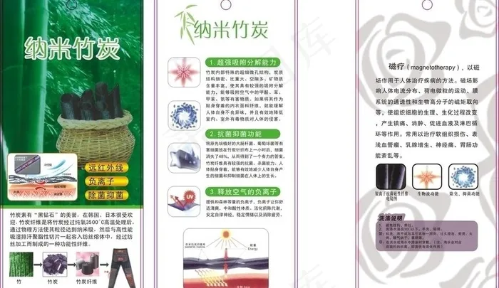 纳米竹炭 磁疗图片cdr矢量模版下载