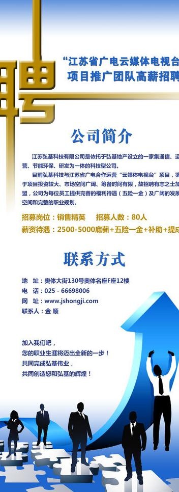 招聘易拉宝图片psd模版下载