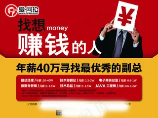 创意招聘海报PSD素材